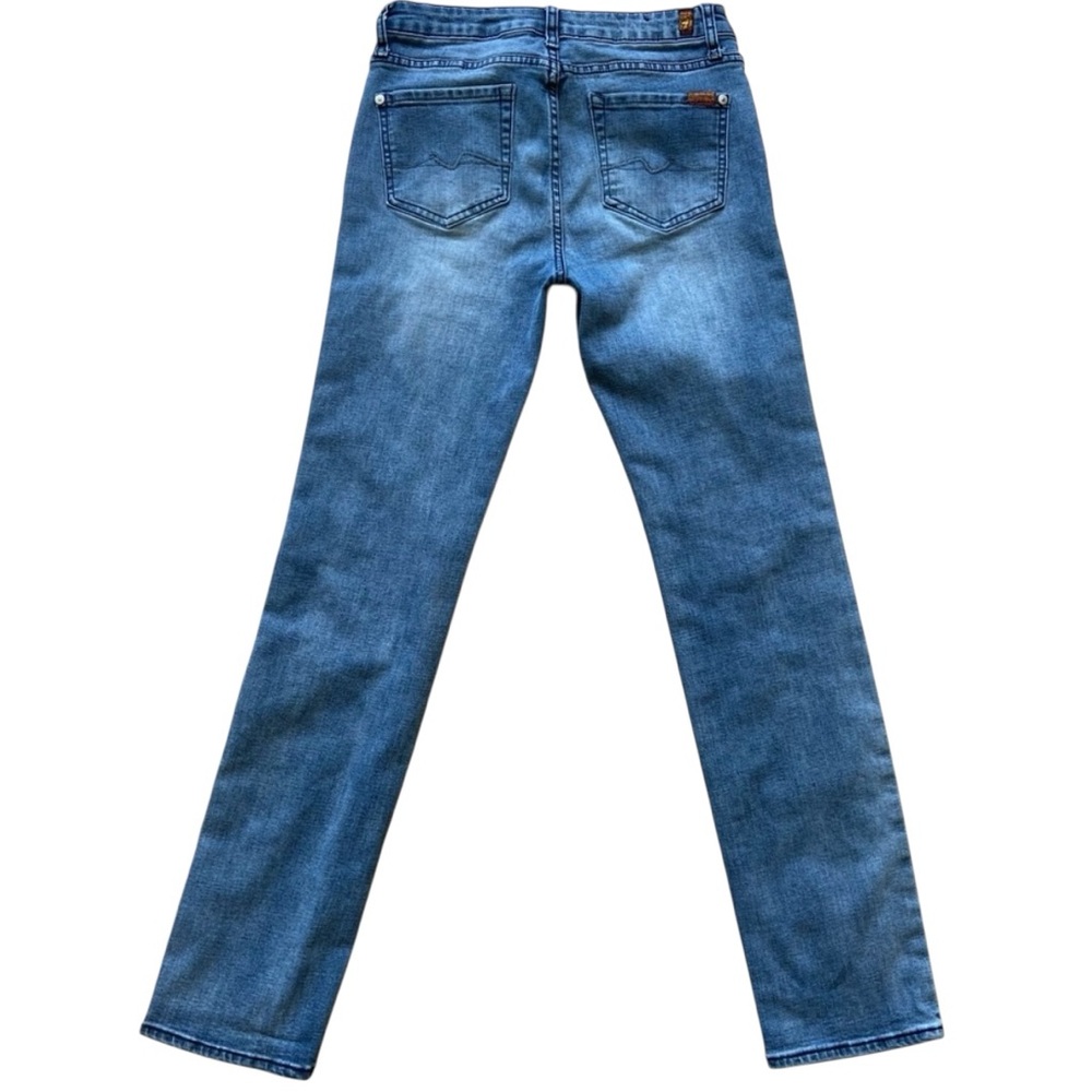 7 for all mankind’s blue jeans Slimmy style flattering stretchy blue denim women